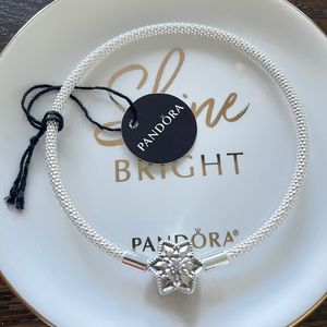 Pandora Mesh snowflake bracelet size 19cm/7.5 in